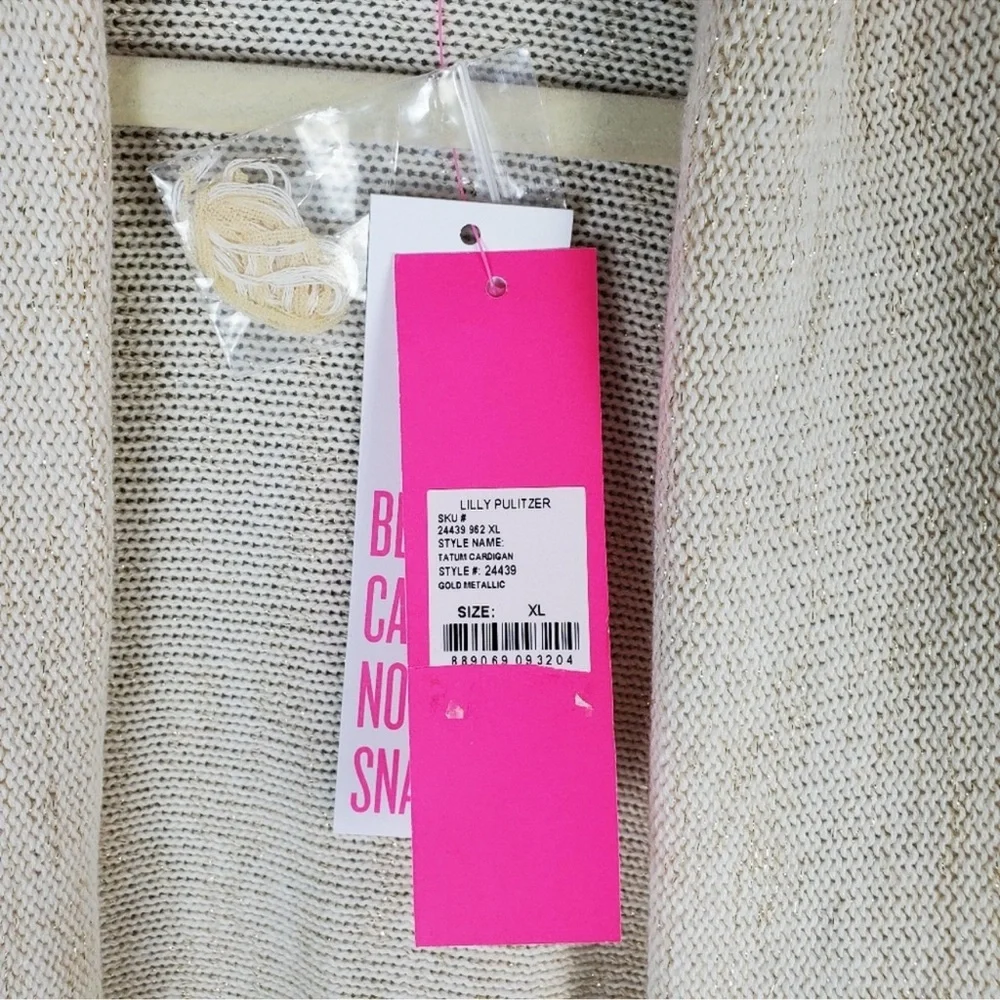 Lilly Pulitzer Tatum Long Fringe Hem Cardigan Size XL - Picture 4 of 6